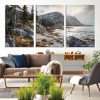 Serene Coastal View of Acadia National Park