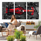 Ferrari Pit Stop Canvas Wall Art | Precision and Speed