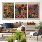 Framed Yayoi Kusama 1986 Wall Art Print | Japanese Wall Art, Wabi Sabi Abstract Landscape