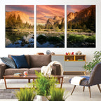 Yosemite Valley Wall Art, El Capitan Sunset Canvas Print