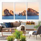 El Arco Wall Art Canvas Print, Framed Cabo San Lucas Ocean Arch Coastal Art