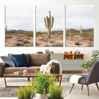 Saguaro Cactus Wall Art | Framed Desert Canvas Artwork
