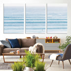 Ocean Wave Surfer Wall Art | Framed Minimal Seascape Canvas