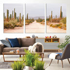 Desert Cactus Wall Art | Framed Southwestern Canvas Artwork