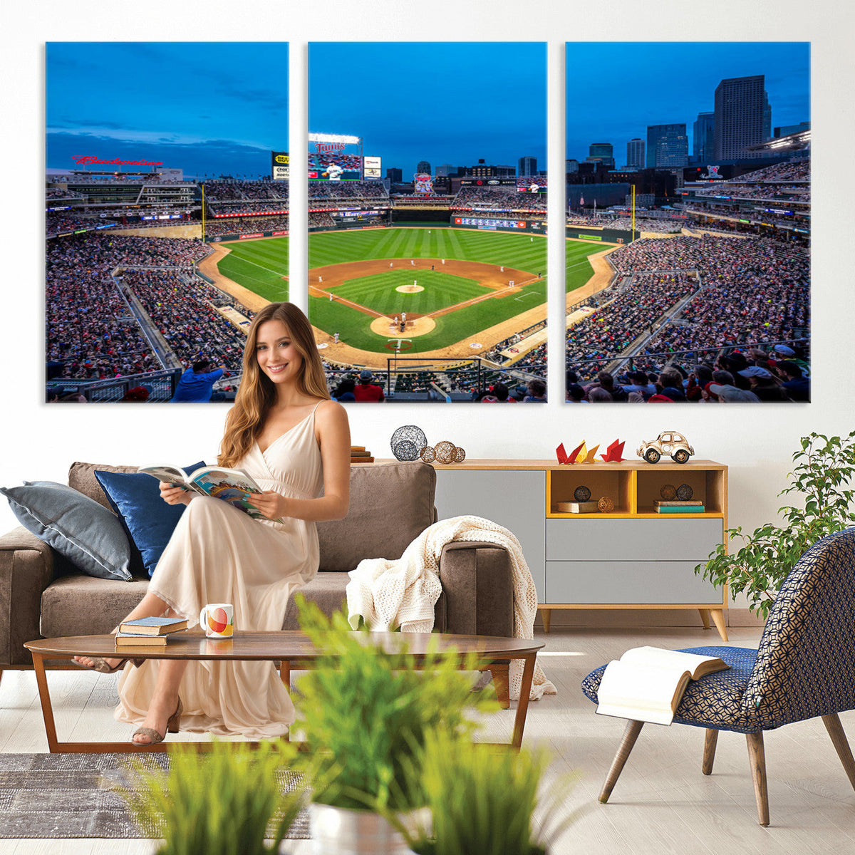 Target Field Stadium Wall Art Canvas Print, Minnesota Twins