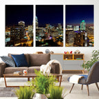 Atlanta Skyline Wall Art Canvas Print | Modern Cityscape
