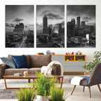 Atlanta Skyline Wall Art Canvas Print, Atlanta Downtown Night Cityscape