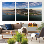 Cape Town Wall Art Canvas Print | Table Mountain Coastal Skyline Panorama