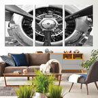 Vintage Airplane Wall Art Canvas Print