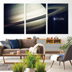 Framed Saturn Wall Art Canvas Print