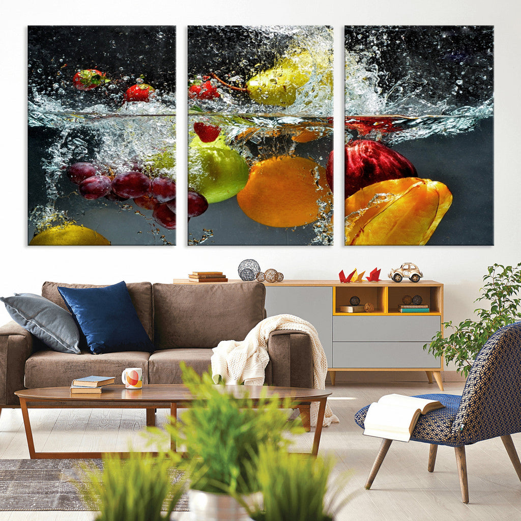Kitchen Vegetables World Wall Art Canvas Print