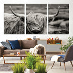 Cow Focus Canvas Wall Art Print