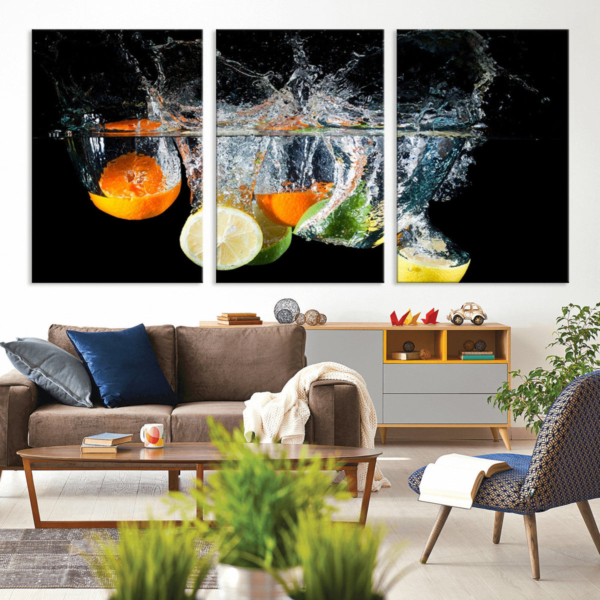 Kitchen Wall Art, Kitchen Fruits Art Canvas Print
