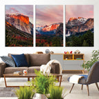 Yosemite Half Dome Wall Art Canvas Print El Capitan