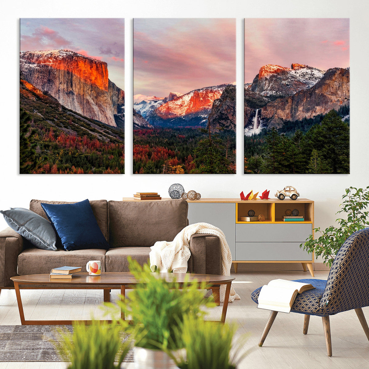 Yosemite Half Dome Wall Art Canvas Print El Capitan