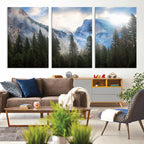 Half Dome Yosemite California Wall Art Canvas Print El Capitan