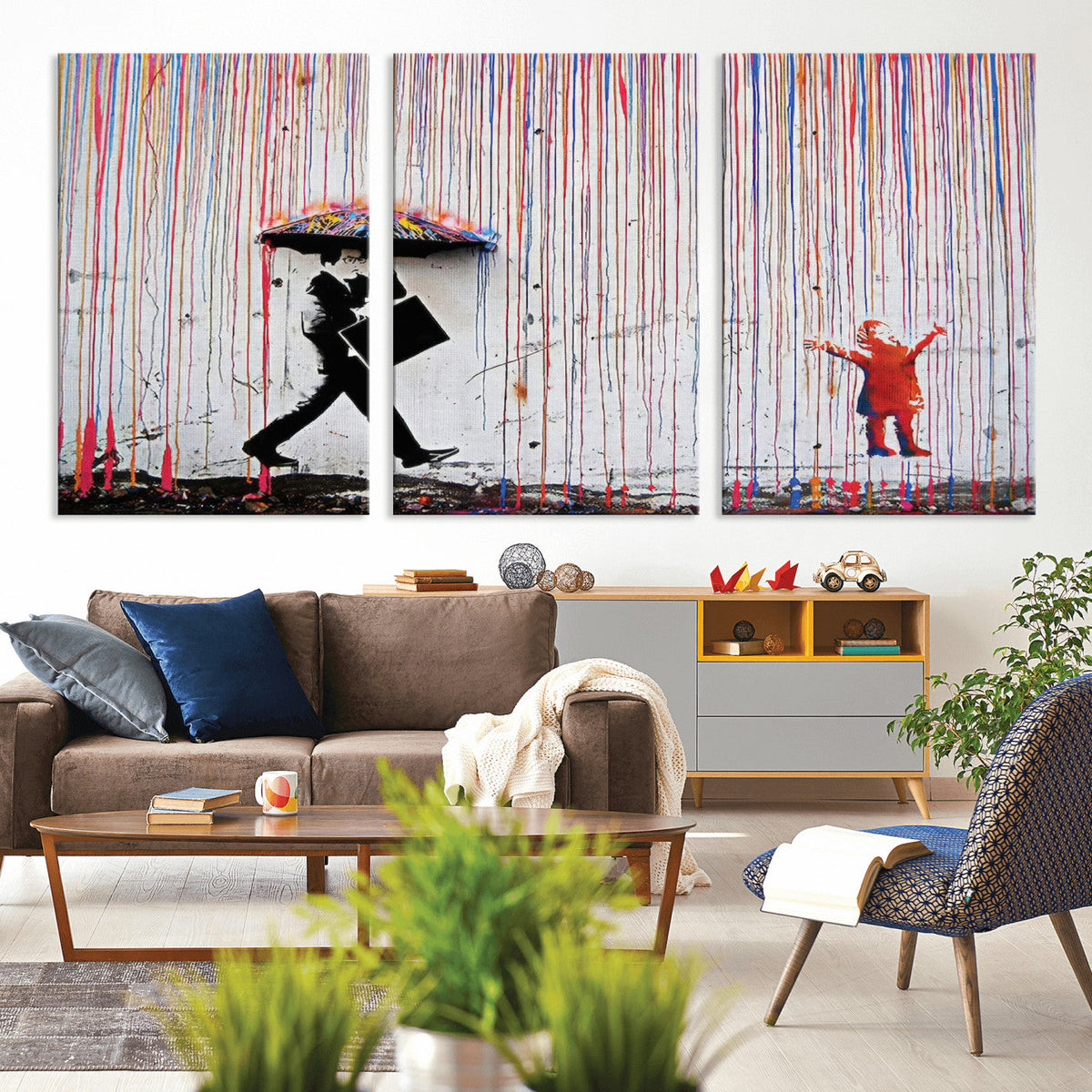 Banksy Wall Art Canvas Print | Framed Graffiti Street Art Picture