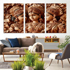 Indian Woman Statue Wall Art Canvas Print