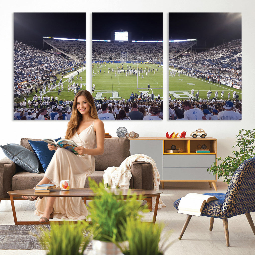 Brigham Young University Cougars Football Print Canvas