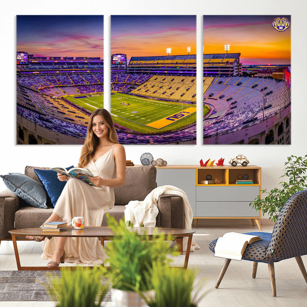 The Louisiana State University Tigers Football Team Print, Framed and Ready to Hang