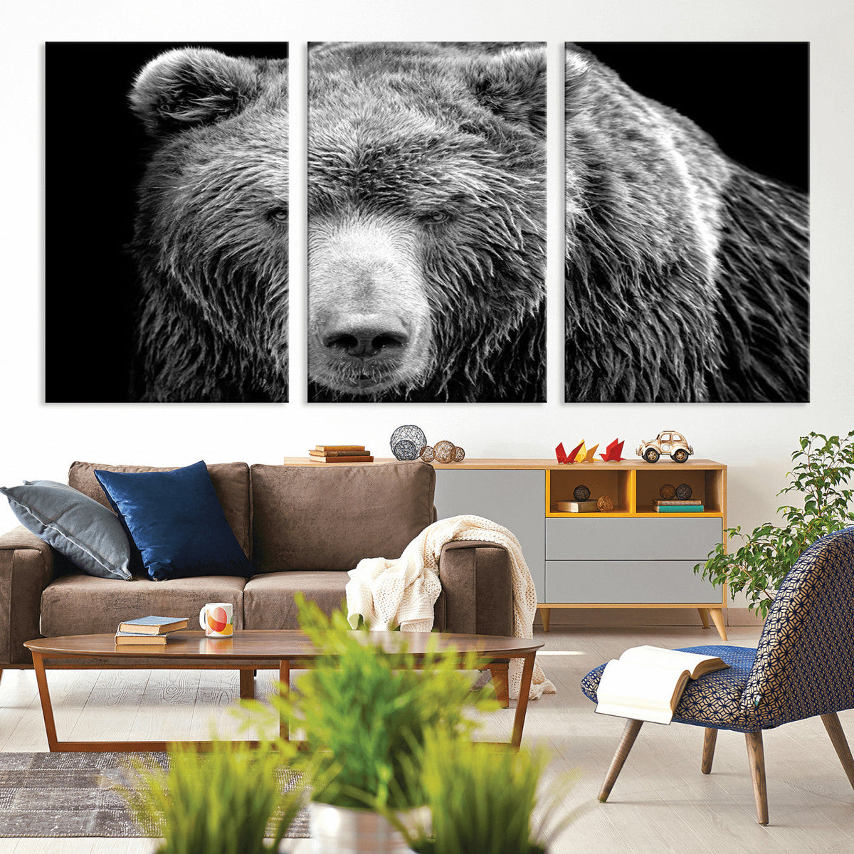 399 Grizzly Bear Canvas Print, Ready to Hang Wall Art