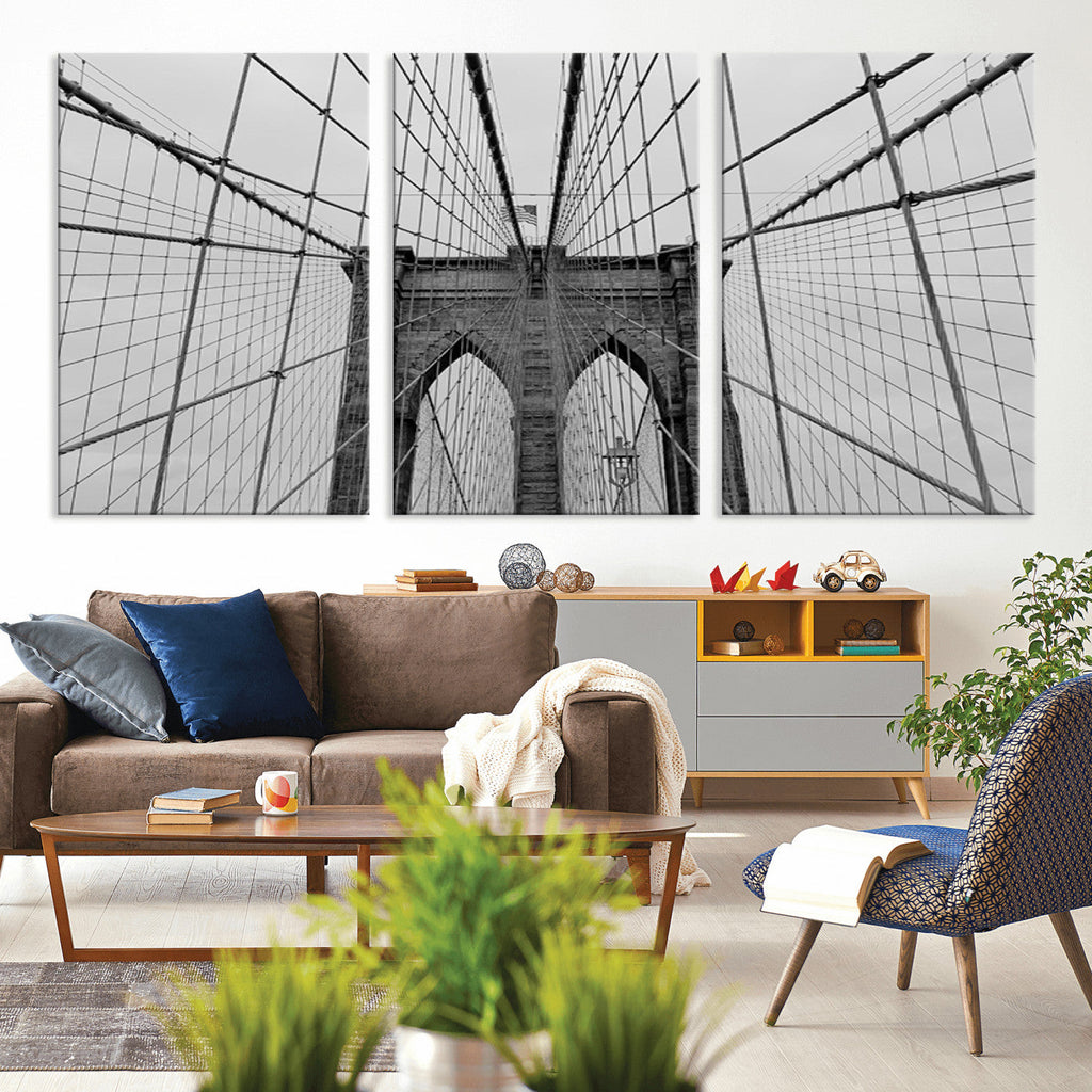 Large Brooklyn Bridge Wall Art Canvas Print
