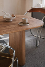 Oval Solid Wood Dining Table