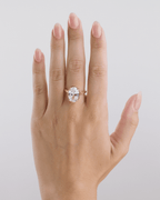 Sterling Silver Oval Cut CZ Cocktail Ring