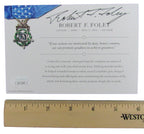 Robert F. Foley, MOH Recipient, Signed MOH 4x6 Society Card JSA 146362