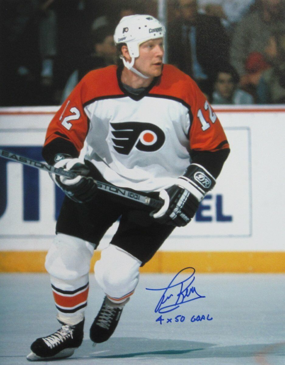 Tim Kerr Flyers Autographed/Signed w/inscr 11x14 Photo JSA 127798