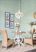 Farmhouse Chandelier, 6 Light Wood Chandelier Living Room Entryway
