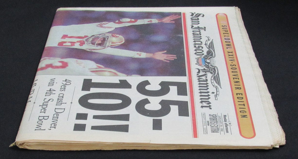 San Francisco Examiner Newspaper 1/29/1990 49ers Super Bowl XXIV Champs 190809