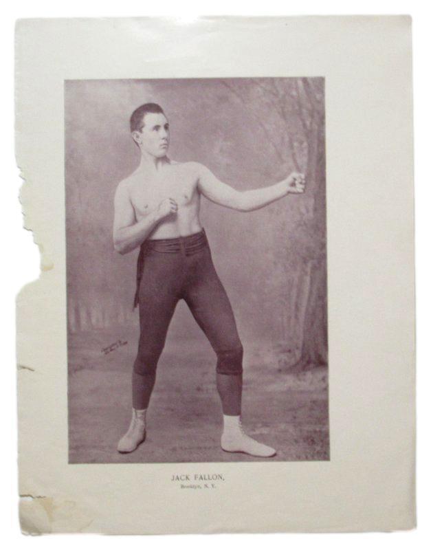 Jack Fallon Boxer 1895 Boxing Gladiators 11x15 Supplement Poster