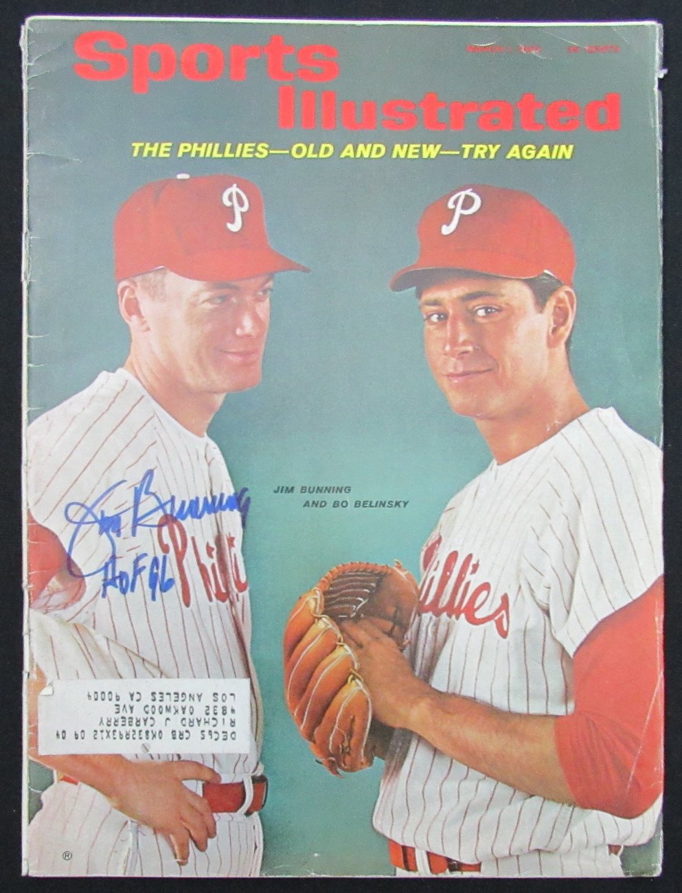 Jim Bunning HOF Signed/Inscribed 3/1/1965 Sports Illustrated Magazine JSA 186475