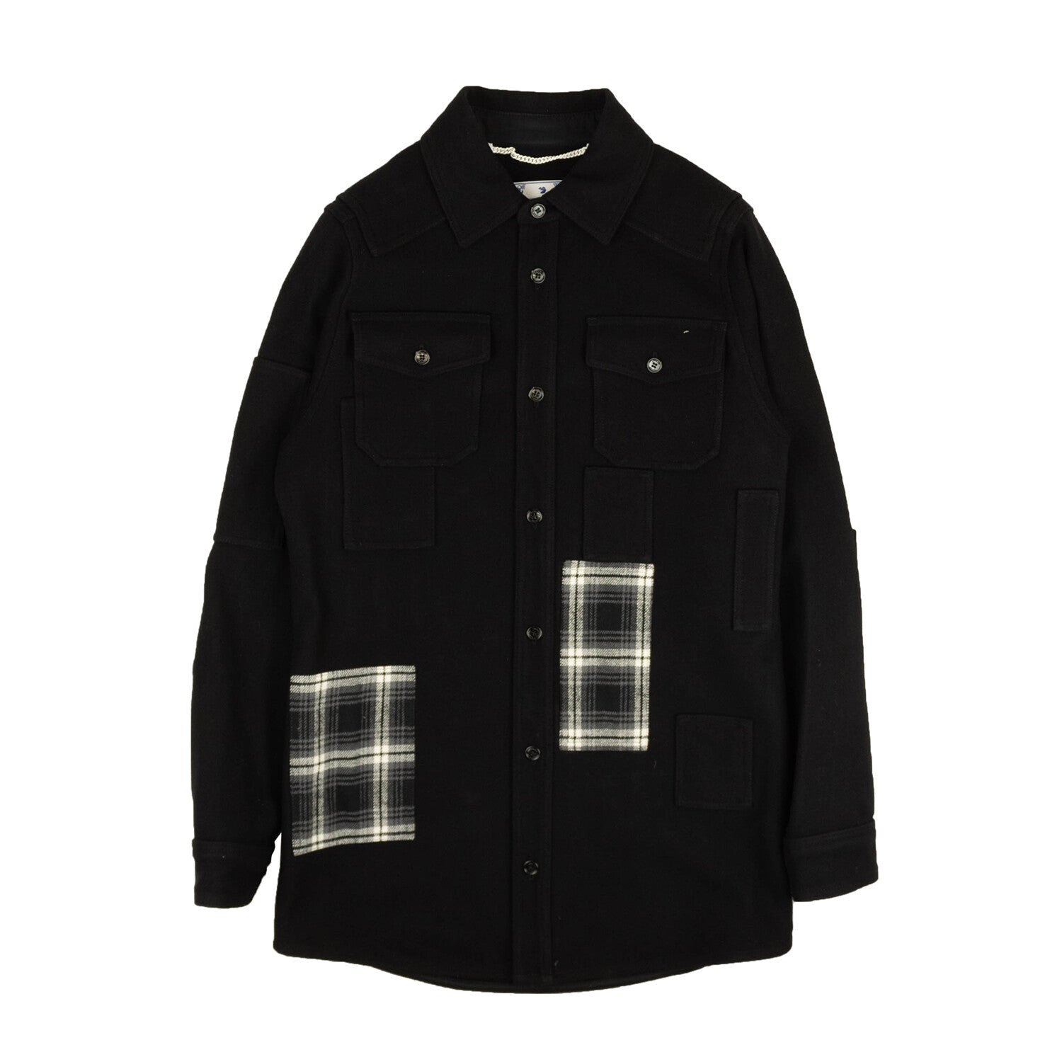 Black Logo Button Down Overshirt