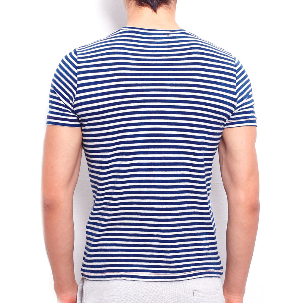 Indigo Dye Marine T-Shirt + Contrast Pirate Patch // Indigo Blue