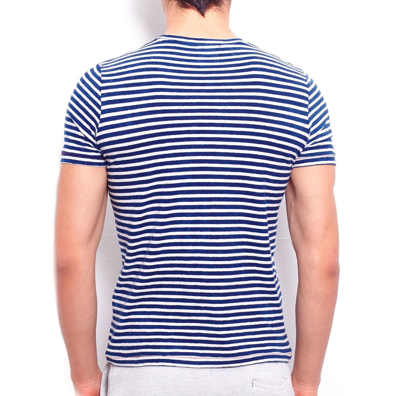 Indigo Dye Marine T-Shirt + Contrast Pirate Patch // Indigo Blue