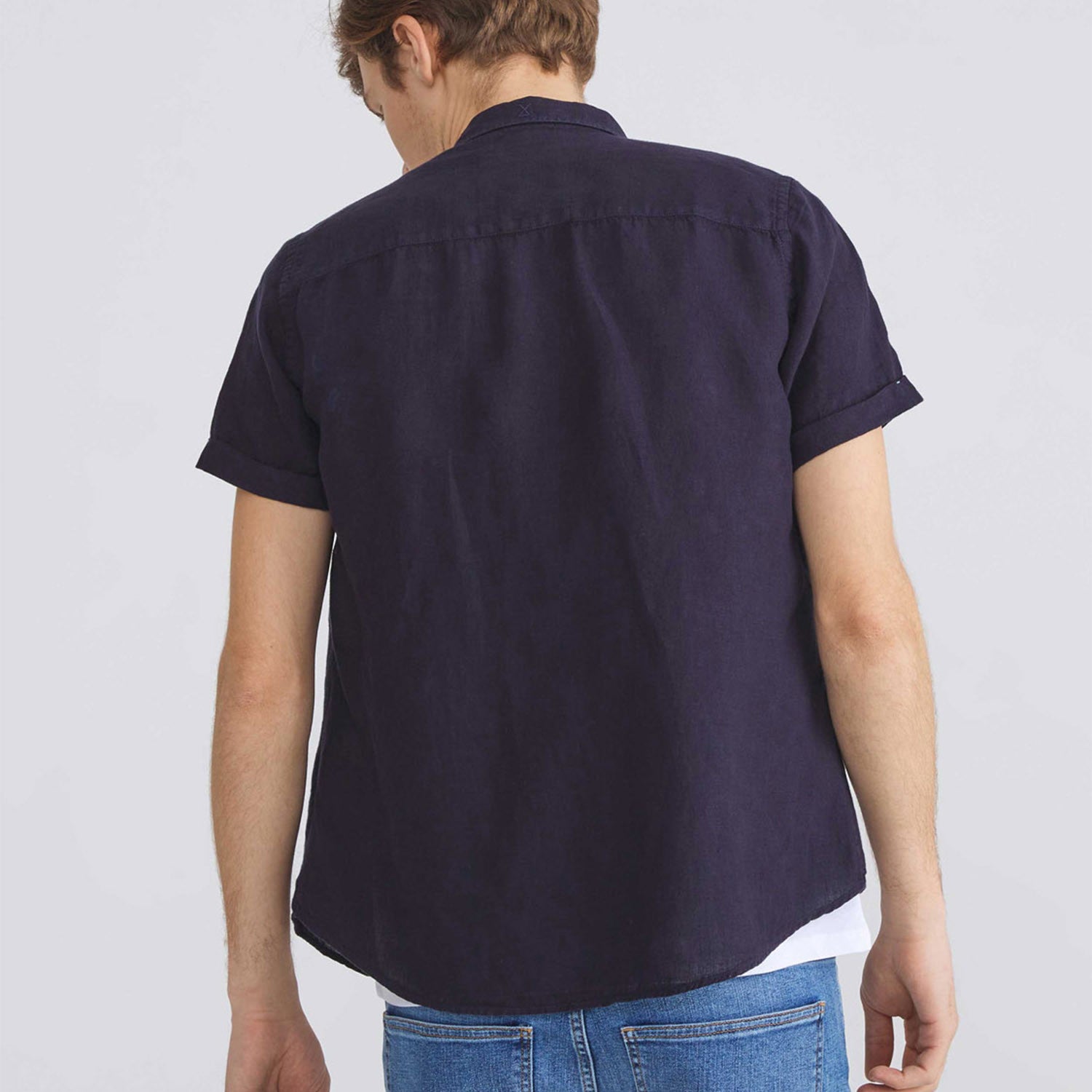 Canne Linen Short Sleeve // Navy