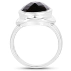 7.90 Carat Genuine Smoky Quartz .925 Sterling Silver Ring