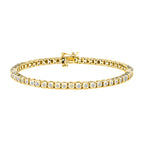 .925 Sterling Silver 1.0 Cttw Miracle-Set Diamond Round Faceted Bezel Tennis Bracelet (I-J Color, I3 Clarity) - 7"
