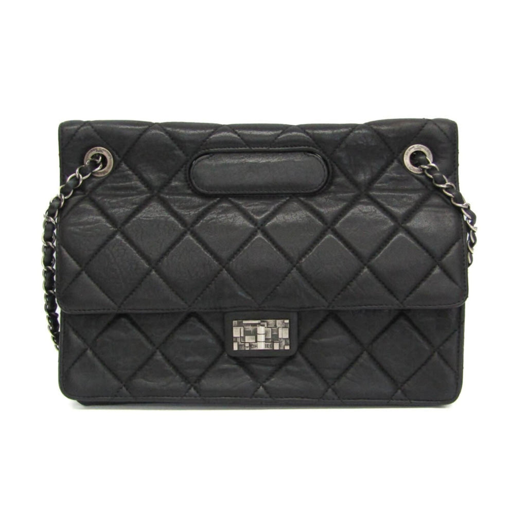 Chanel // Leather 2.55 Classic Flap Bag // Black // Pre-Owned