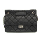 Chanel // Leather 2.55 Classic Flap Bag // Black // Pre-Owned