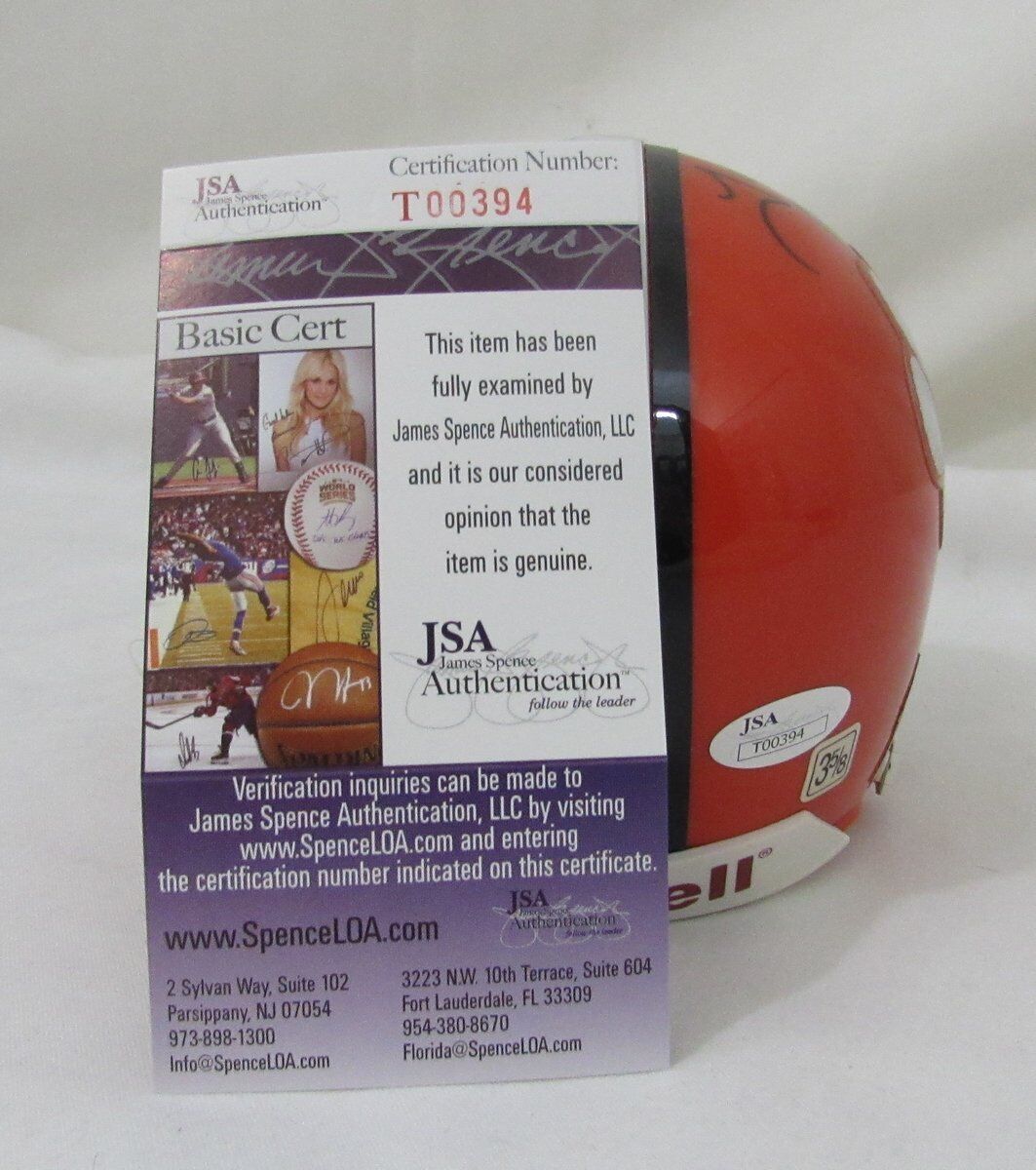 Terry Allen Clemson Tigers  Signed Riddell Mini Helmet JSA 136435