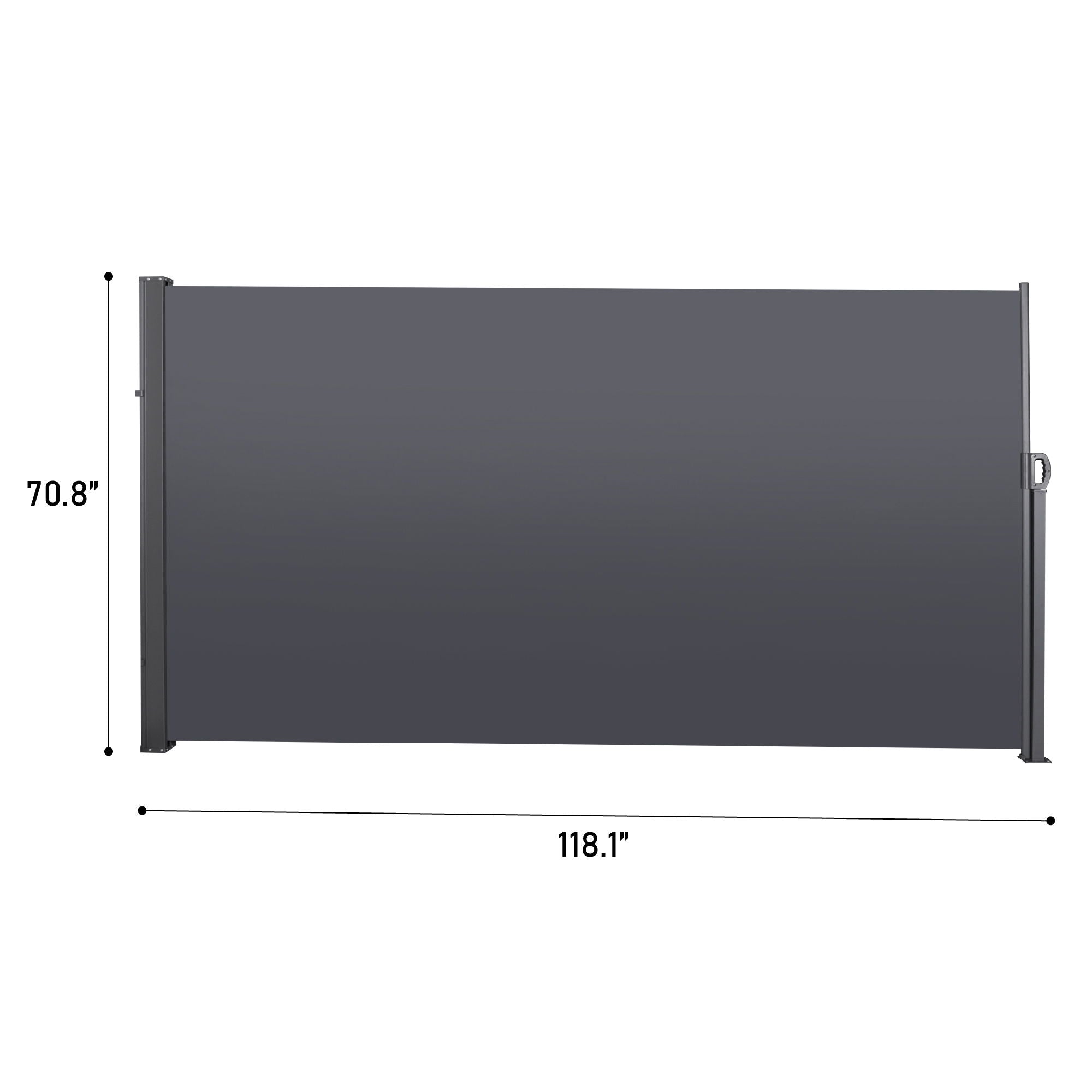 Retractable Side Screen Awning, Uv Resistant