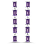 5.50 Carat Genuine Amethyst .925 Sterling Silver Earrings