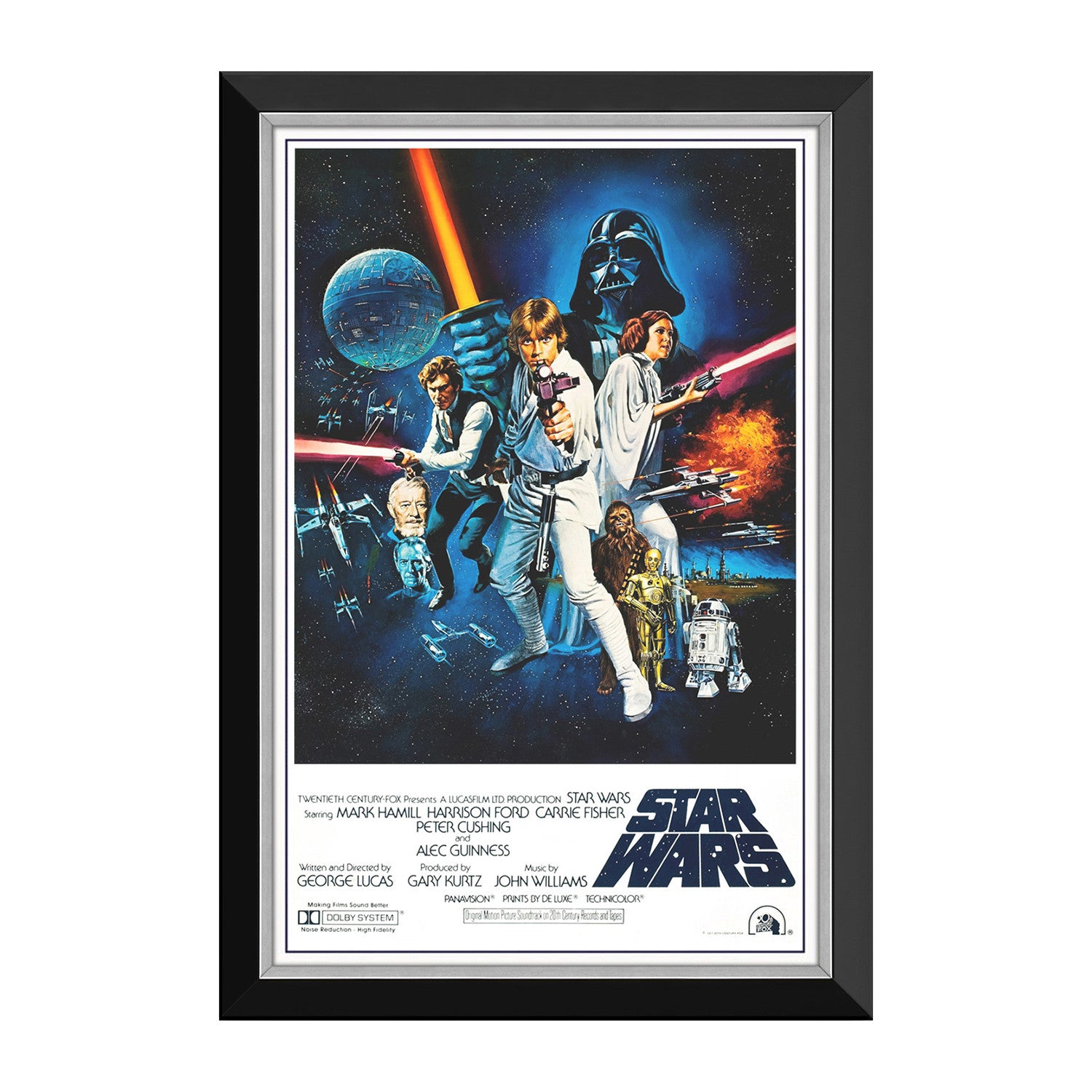 Star Wars Ep IV A New Hope // Blasters Vintage Poster // Framed Canvas