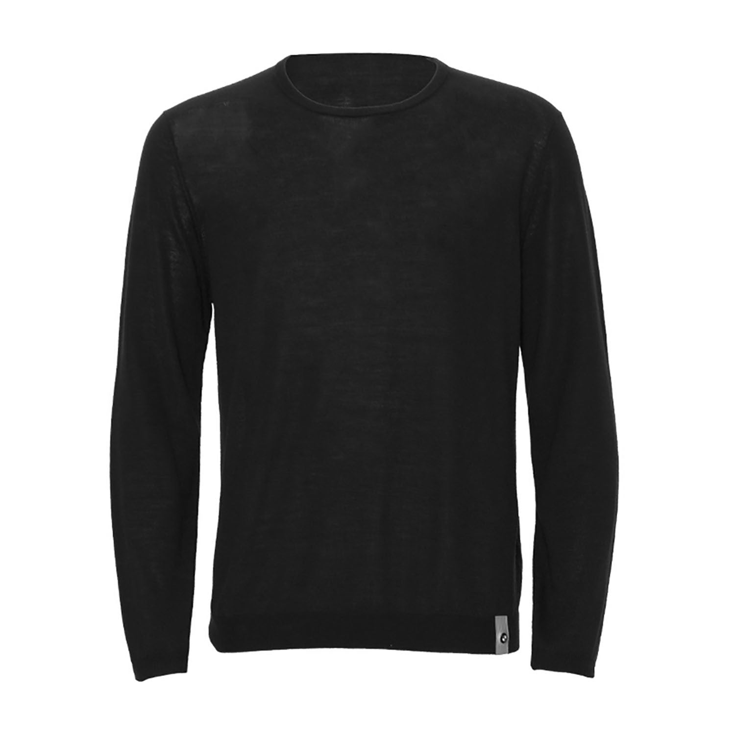 Solid Crew-Neck Sweater // Black