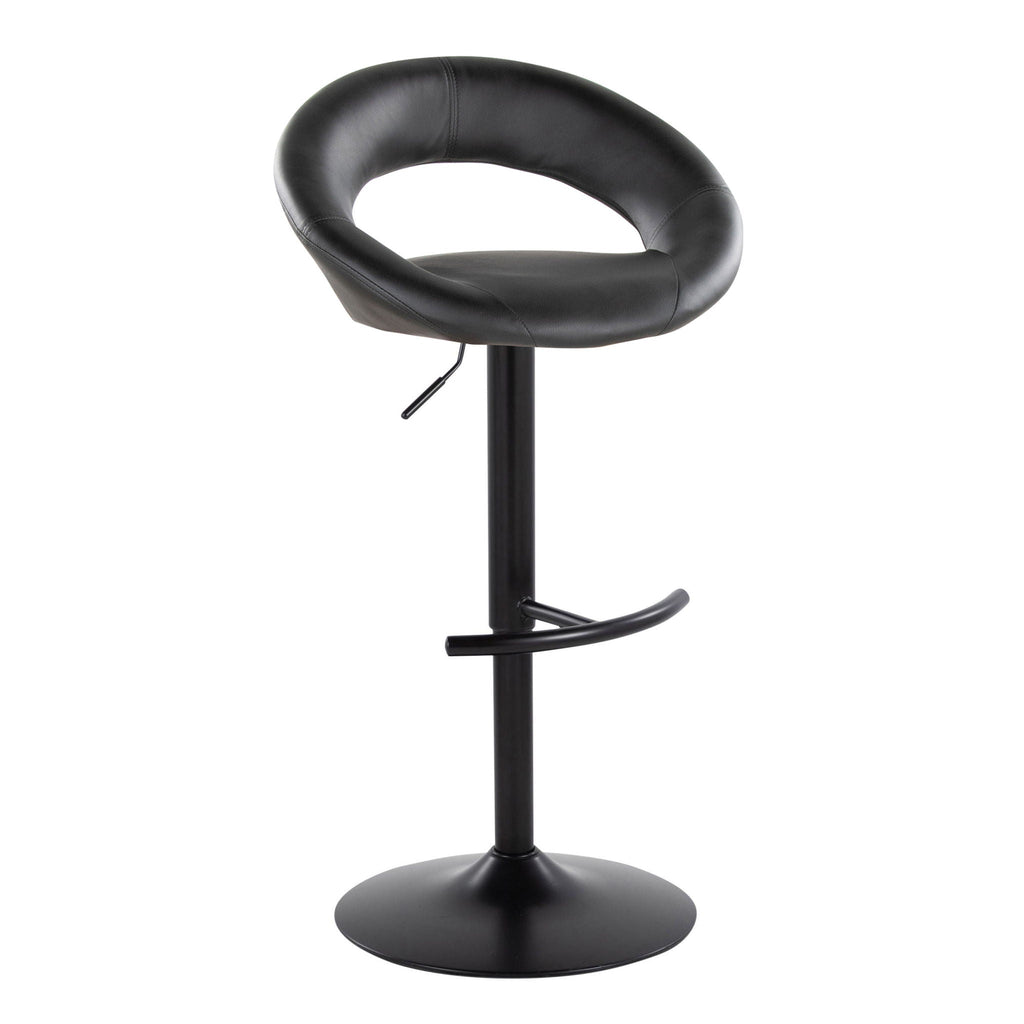 Posh - Contemporary Adjustable Barstool With Swivel & Rounded