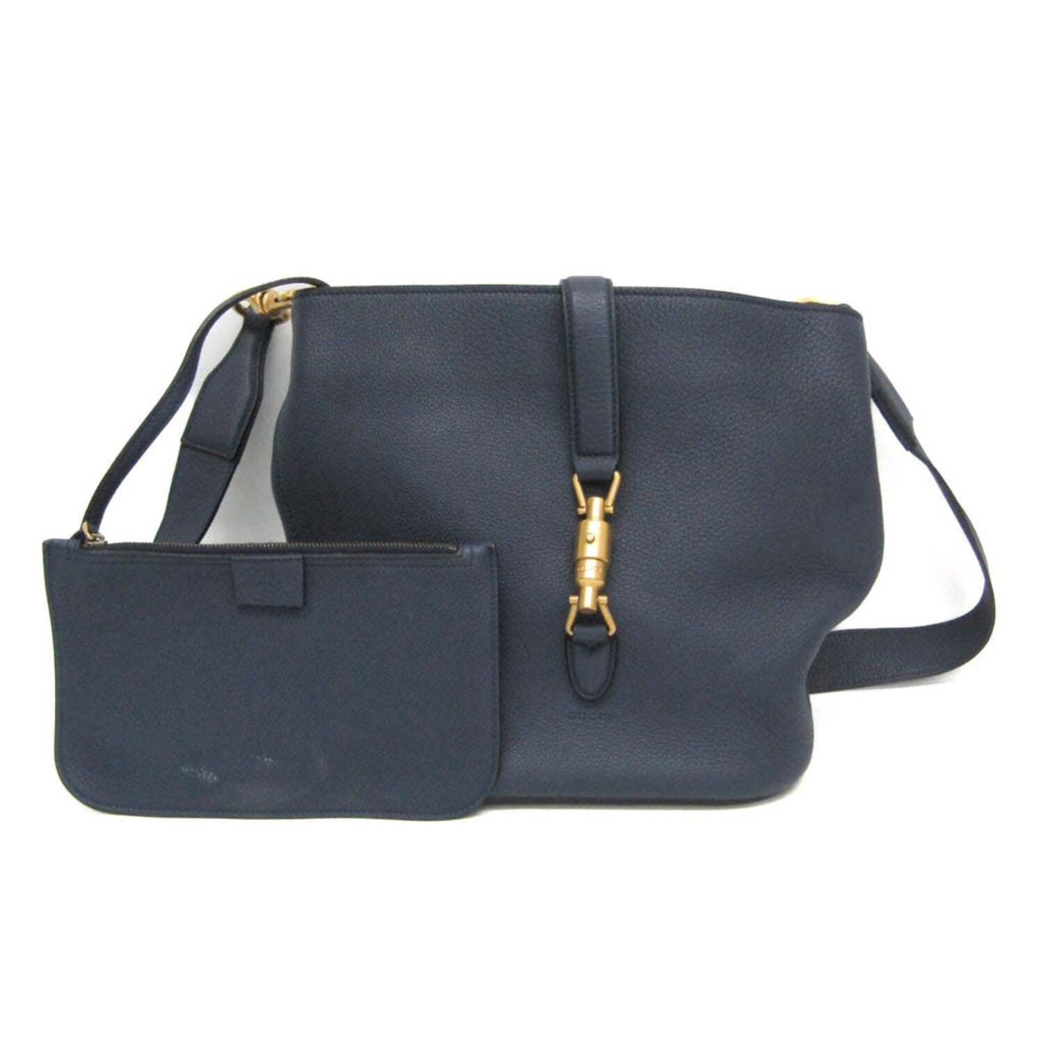 Gucci // Leather Jackie 1961 Shoulder Bag // Navy Blue // Pre-Owned