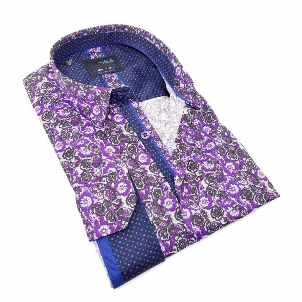 Soft Purple Print Shirt // Purple